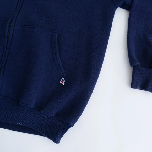 Vintage 90S Russell Athletics Penn State University Navy Zip Up Sweatshirt - Picture 6 of 12